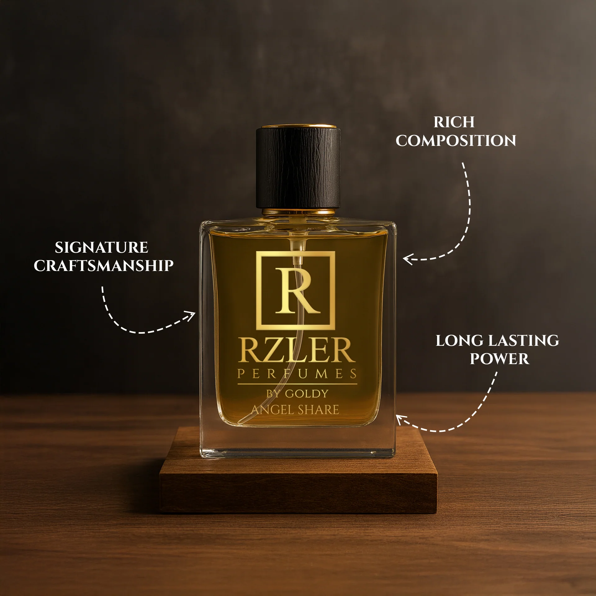 RZLER Angel Share Floral Fruity Gourmand Perfume for Men– 50 ml | Cognac, Tonka Bean & Vanilla Notes - Image 3