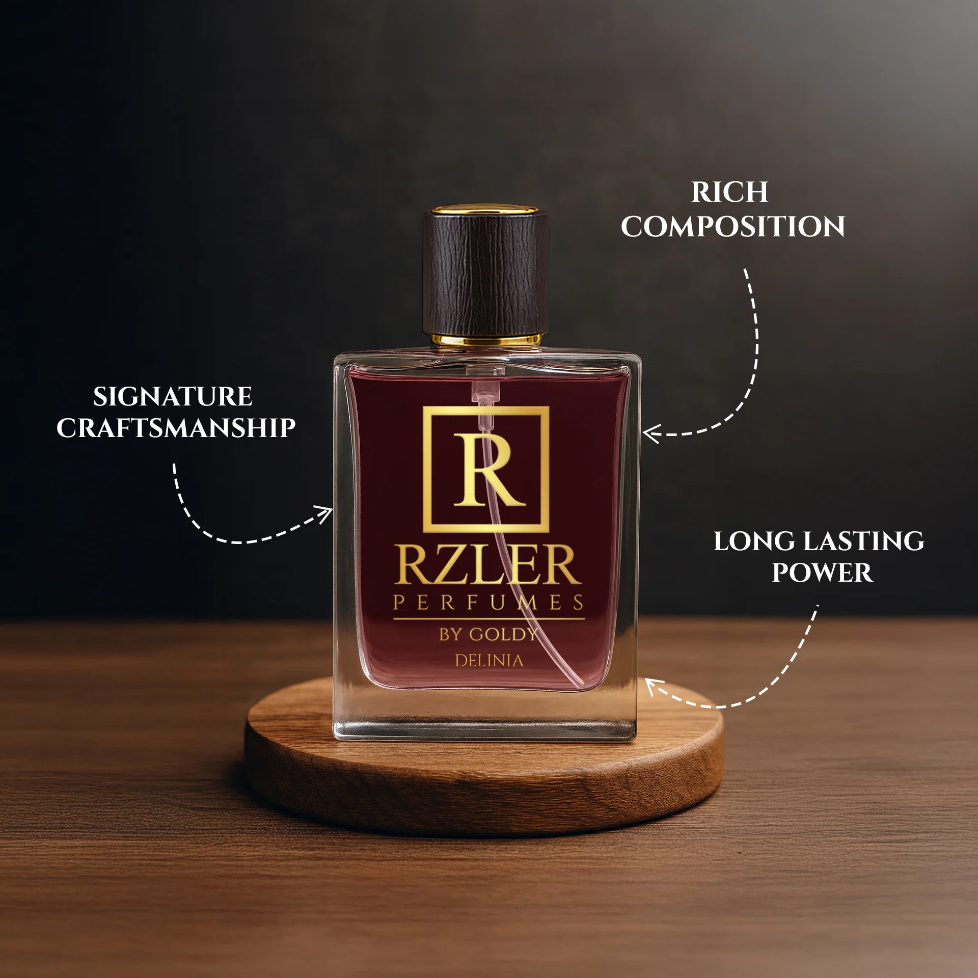 RZLER Delinia Rose Vanilla Perfume for Women– 50 ml | Fruits, Rose, Oud & Vanilla Notes - Image 3