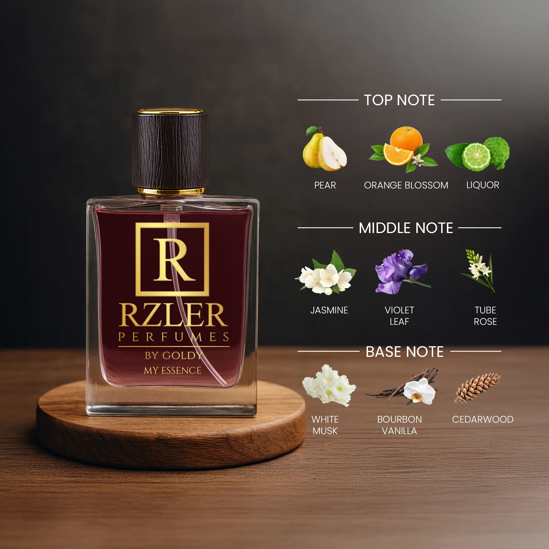 RZLER My Essence Perfume for Women – 50 ml | Pear, Tuberose & Vanilla | Long Lasting Floral Fragrance Perfume - Image 2