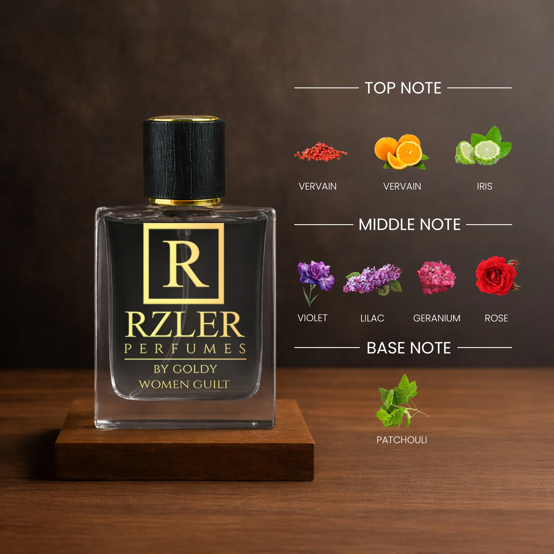 RZLER Women Guilt Perfume for Women – 50 ml | Rose, Bergamot & Patchouli | Long Lasting Floral Fragrance - Image 2